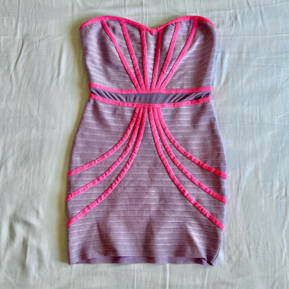 2B Bebe Lilac with Pink Detail Bandage Heart Shape